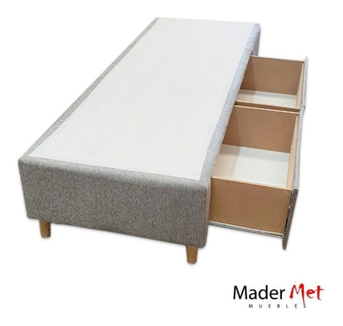 Imagen 9 de 9 de Base Sommier Chenille Cama 1 Plaza 2 Cajones Entrega S/c*