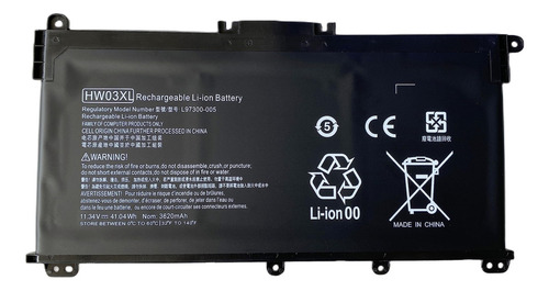 Batería De Laptop Aluo Hw03xl Compatible Con Pavilion 15