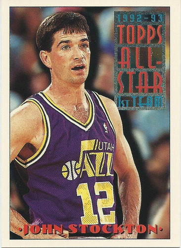 Barajita John Stockton All Star Topps 1993 #102 Jazz Utah