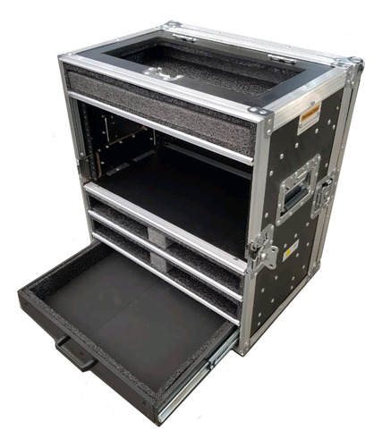 Case Rack Para Xr18 + 2u + 4 Bases + Gaveta + Compartimento 