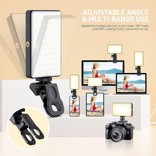 Y 120 Led Teléfono Luz Luz Selfie Recargable Clip Luz De