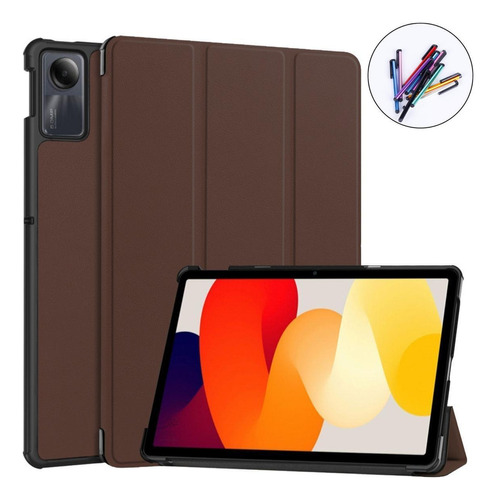 Capa Magnética Com Caneta Para Redmi Pad Se 11 - Marrom