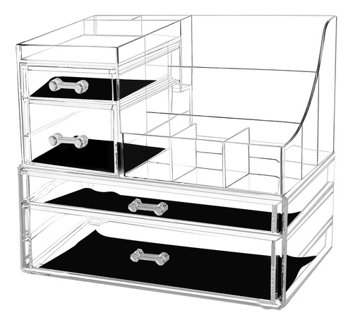 Organizador De Maquillaje Transparente Para Tocador, Organiz