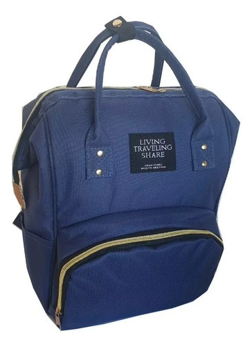 Mochila Living Importada Térmica Boca De Pez Urbana Azul