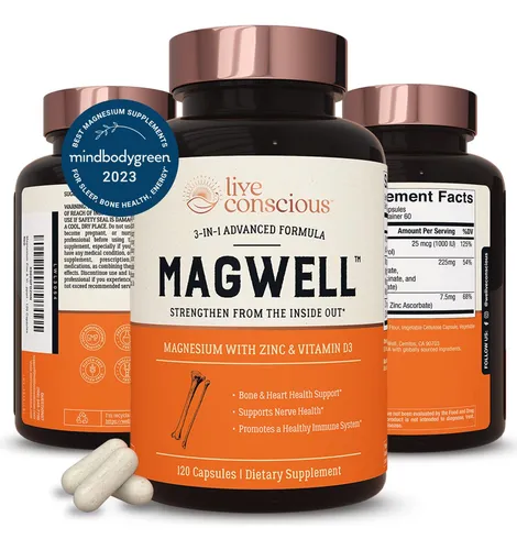 Supplement Live Conscious Magwell Magnesium Zinc & Vitamin D