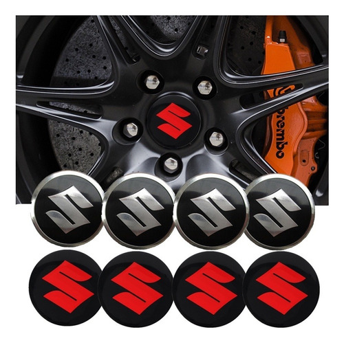 4 Piezas Tapas Centro Rin 56 Mm Compatible Con Suzuki