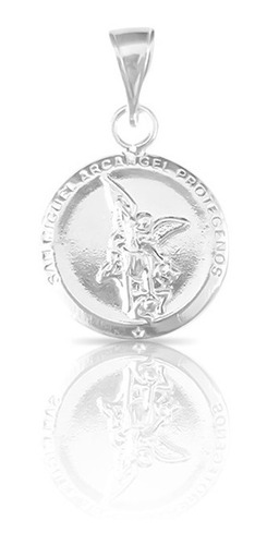 Medalla Dije San Miguel Arcángel Plata 925 22 Milímetros