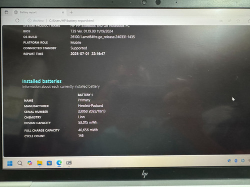 Hp Litebook 840 G8 Intel Core I7/16 Ram/256gb/display Touch Gris (Usado)