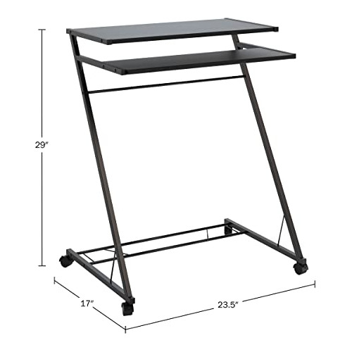 Standing Rolling Laptop Desk With Casters For Mobility,...