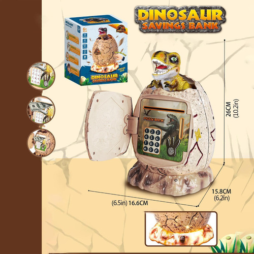 Hucha De Dinosaurios Para Niños Caja De Monedas En Efectivo
