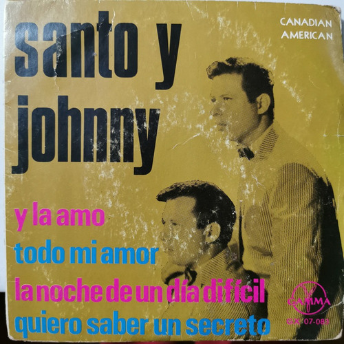 Disco 45 Rpm: Santo Y Johnny- Y La Amo,todo Mi Amor