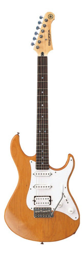 Guitarra elétrica para  canhoto Yamaha PAC012/100 Series PACIFICA 112J de  amieiro yellow natural satin brilhante com diapasão de pau-rosa