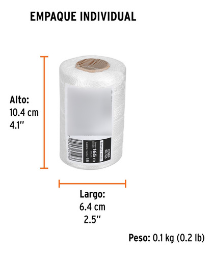 Hilo Para Albañil Blanco Carrete De 165 Mts Truper Hil-165