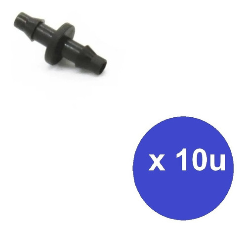 Conector Recto Microtubo 6x4mm Microaspersor X10u Riego