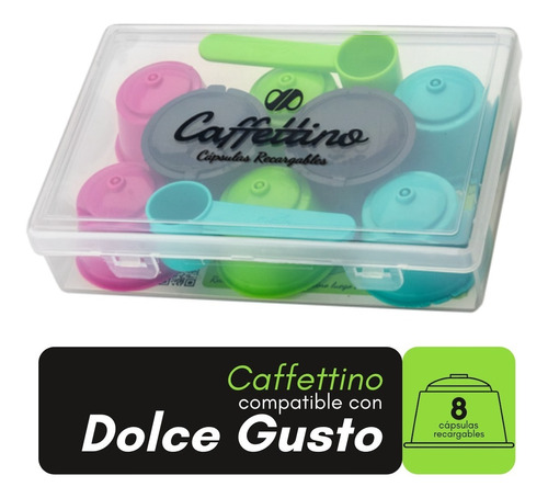  Capsulas Dolce Gusto Recargables Ecologicas X8 Caffettino 