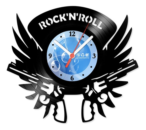 Relógio Decoração De Parede Disco Vinil - Rock N Roll