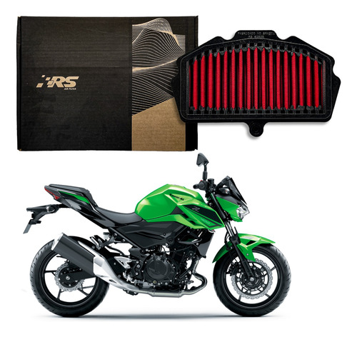 Filtro Esportivo Lavável Kawasaki Z400 Z 400 2020-2024 Rs