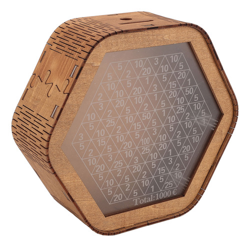 Tarro De Madera Para Ahorrar Dinero En Forma De Hexágono Exq
