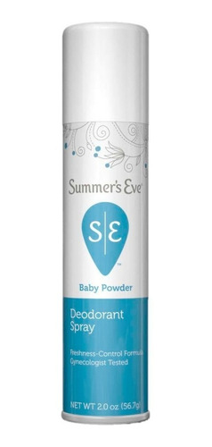 Summer's Eve Baby Powder Spray Refrescante Intimo 56.7g