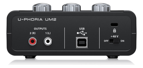 Interface De Áudio Usb Behringer Com 2 Canais U-phoria-um2