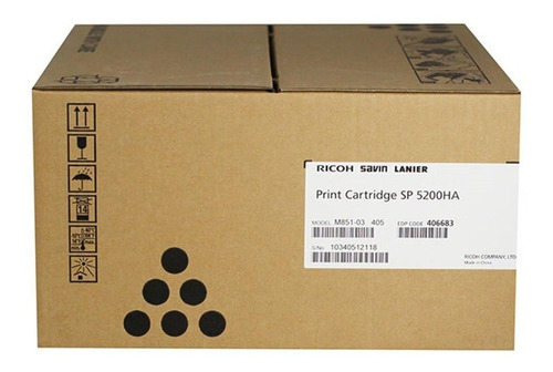 Toner Ricoh Sp 5200ha Original 406683