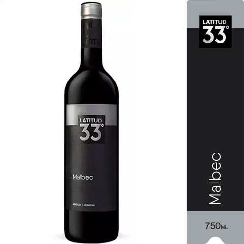 Vino Tinto Latitud 33 Malbec 750ml Tinto Botella 01almacen