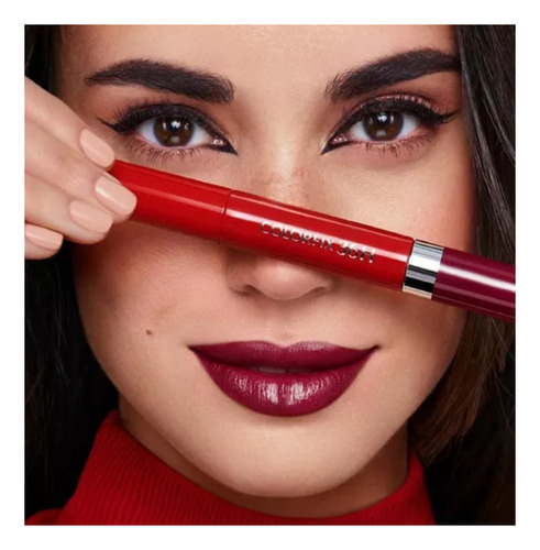 Esika Labial 36 Horas Duo Tatto Colorfix Color Rojo Profundo