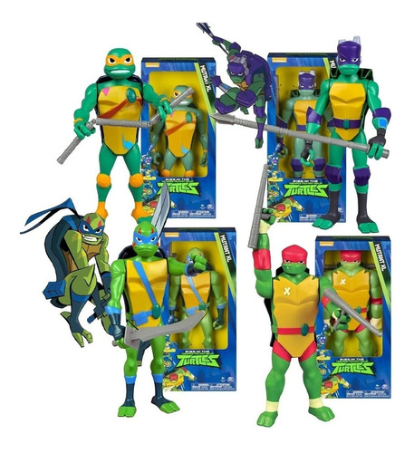 Tortugas Ninja Coleccion De 4 Tortugas Originales Nuevas
