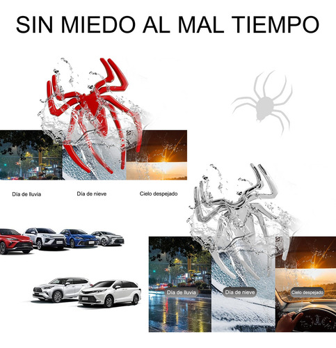 DOUAD 2 calcomanías metálicas 3d araña reflejante adhesivo resistente al agua y calor