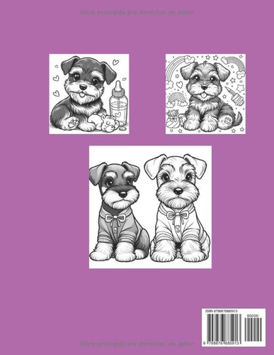 Libro De Colorear De Schnauzer: Explora Tu Creatividad: 50