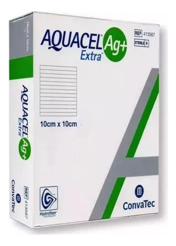 Apósito Aquacel Ag+ Extra 10x10cm X Unidad -convatec- 413567
