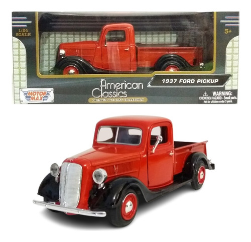 Camioneta Ford Pickup 1937 Clasica Motor Max 1/24 (Reacondicionado)