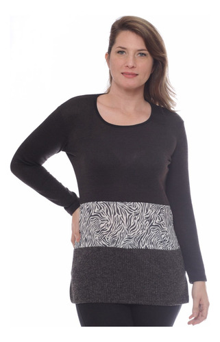 Pullover Manga Larga Invierno Mujer Bucle 2692