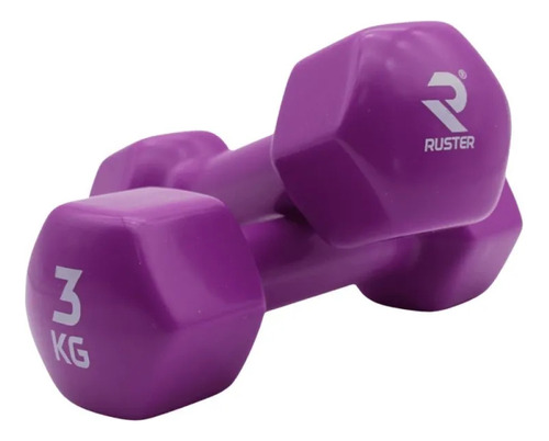 Mancuerna Fitness Ruster Mancuernas Studio 3kg Morado Manst Morado