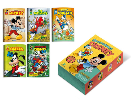 Box Quadrinhos Disney Edicao 3 - Com 5 Gibis E Adesivos