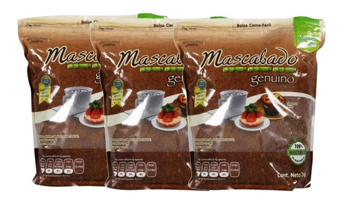 Azúcar Mascabado Metco Genuino 2kg 3pack