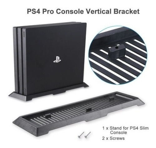 Ps4 Pro Vertical Stand Soporte W/refrigeración Respiraderos 