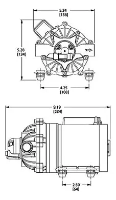 Everflo Ef7000-box 7.0 Gpm 12 V Diafragma Puertos 1/2 Fnpt