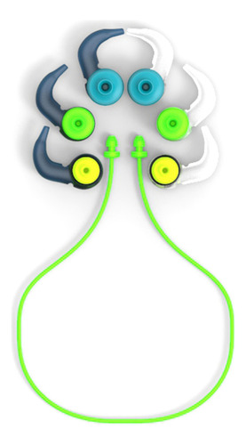 Tampões de ouvido de natação Multi Na Silicone em forma de abeto, cor verde