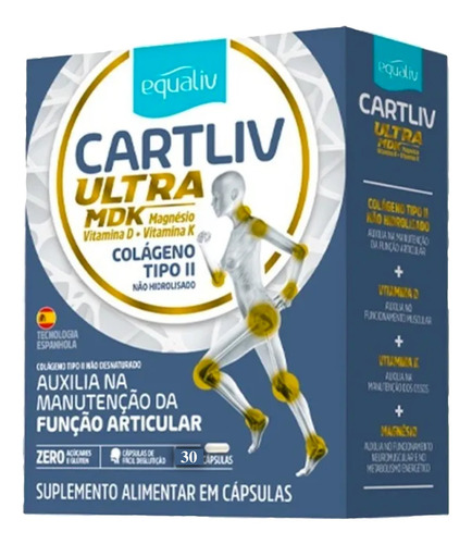 Cartliv Ultra Mdk Colágeno Tipo 2 Com 30 Caps Equaliv