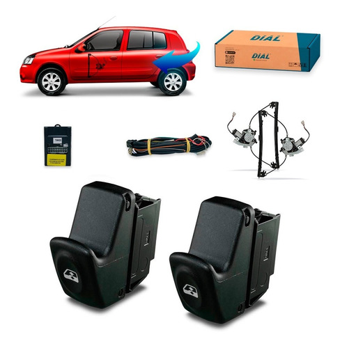 Kit Vidro Elétrico Clio 4 Portas 2000 Até 2012 Inteligente