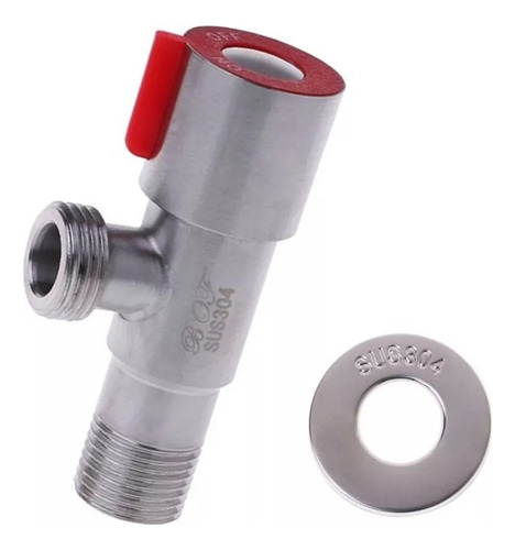 Llave Griferia Angular Acero Inoxidable He-he 1/2 X2 Un. Bof