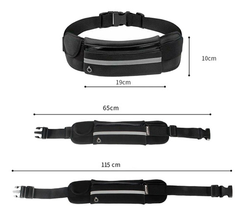 Imagen 4 de 5 de Cinturon Riñonera Porta Valores Celular Tarjetas Llaves