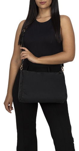 Bolsa Tote Cloe Pichel I Grande Color Negro