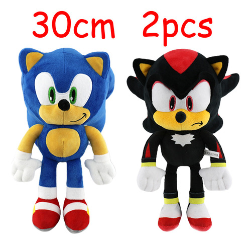 Muñeco De Peluche Sonic The Hedgehog De 30 Cm, 2 Piezas