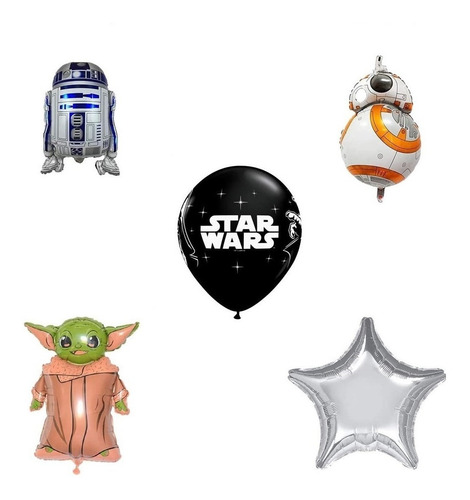Imagen 7 de 8 de Globos Star Wars Decoracion Fiesta Evento Set