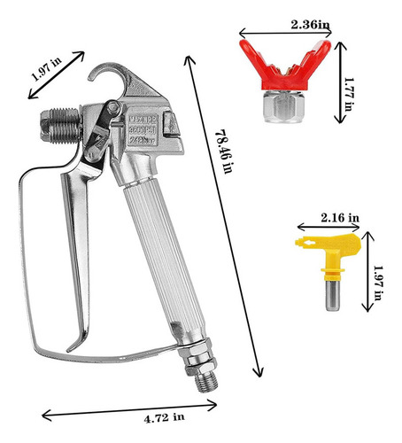 Pistola Pintura Airless+boquilla - Completa