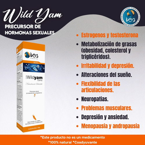 Crema De Camote Silvestre Wild Yam Ives Evolution México
