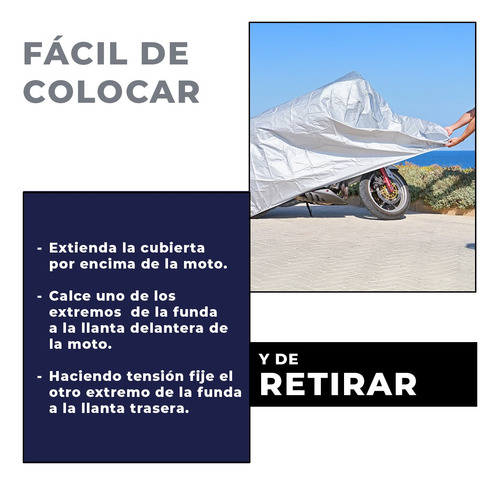 Funda Para Moto Universal Doble Textura Impermeable