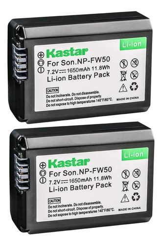 Bateria Kastar Np Fw50 Para Camara Sony Pack 2 Baterias